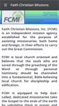 Mobile Screenshot of faithchristianmissions.org